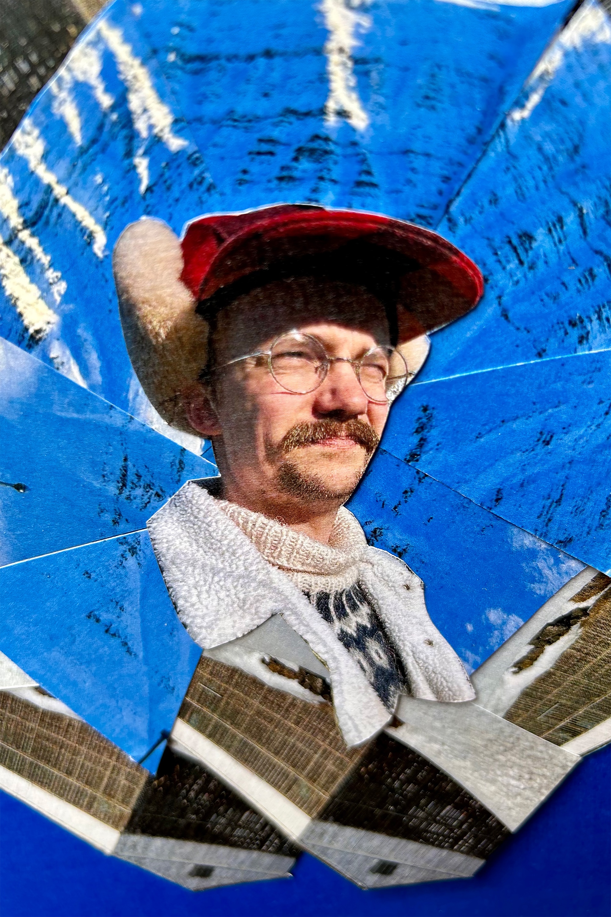 A potrait of Gosi facing the sun